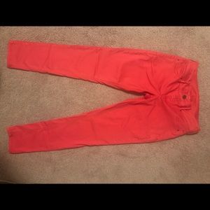 Maurices coral color jeggings